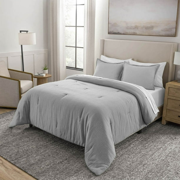 Member's Mark 3-Piece Solid Cotton Gauze Comforter Set, Assorted Sizes and Colors