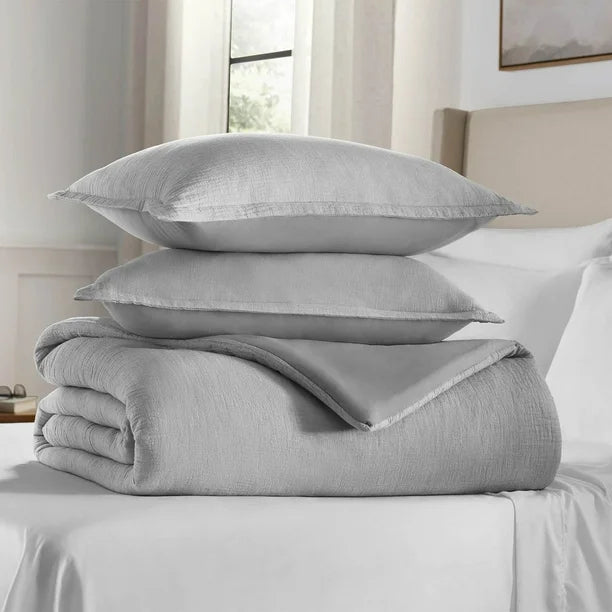 Member's Mark 3-Piece Solid Cotton Gauze Comforter Set, Assorted Sizes and Colors