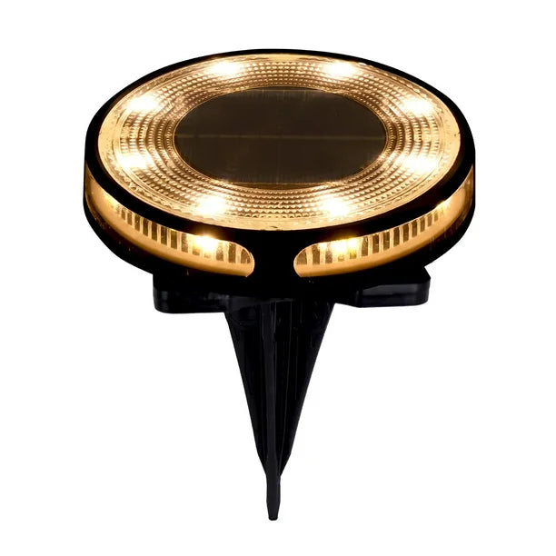 Member's Mark Matte Black LED Solar Disc Lights, 6-Pack