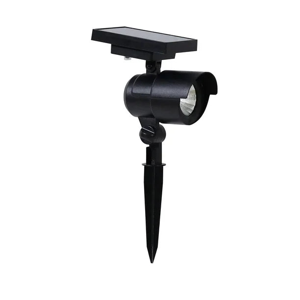 Member's Mark Matte Black LED Solar Spot Lights, 2-pack