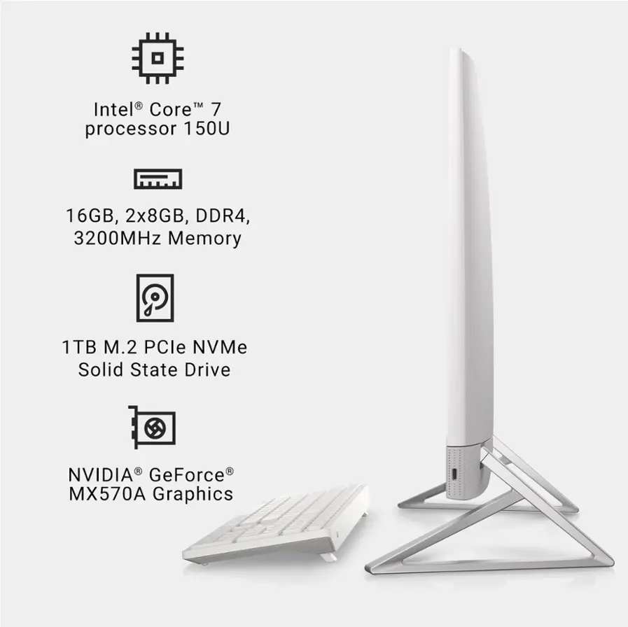 Dell - Inspiron 27" Touch-Screen All-In-One - Intel Core 7 - 16GB Memory - 1TB SSD - White