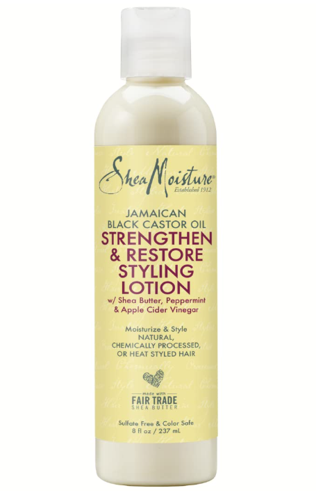 SheaMoisture Jamaican Black Castor Oil, Strengthen & Restore Styling Lotion, Moisturize & Style, 8 Oz