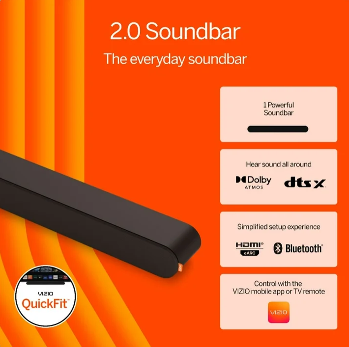 VIZIO 2.0 Soundbar with Dolby Atmos and DTS:X