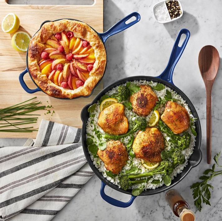 Member's Mark 2-Piece Enamel Cast Iron Skillet Set