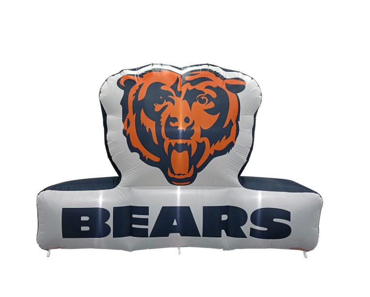 Logo Brands Chicago Bears Pre-Lit 7’x10’ Team Inflatable (Open Box)