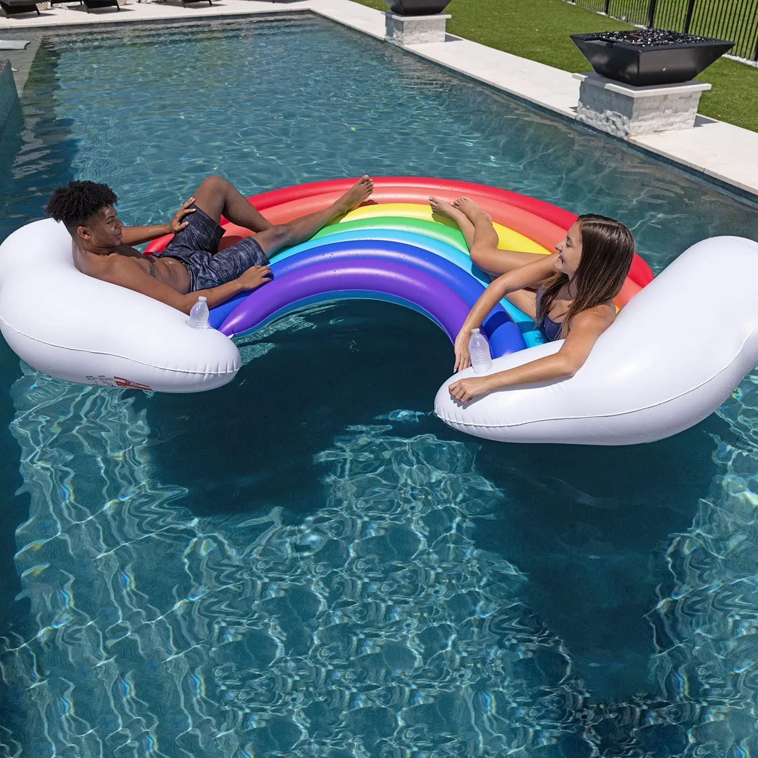 Member's Mark 2 Person Rainbow Float