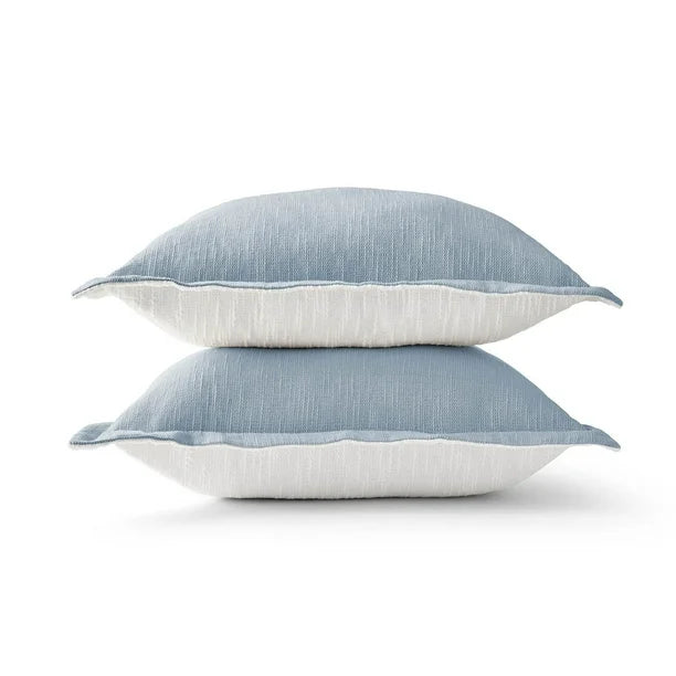 Member's Mark 2-Pack Reversible Cotton Slub Pillows (denim)