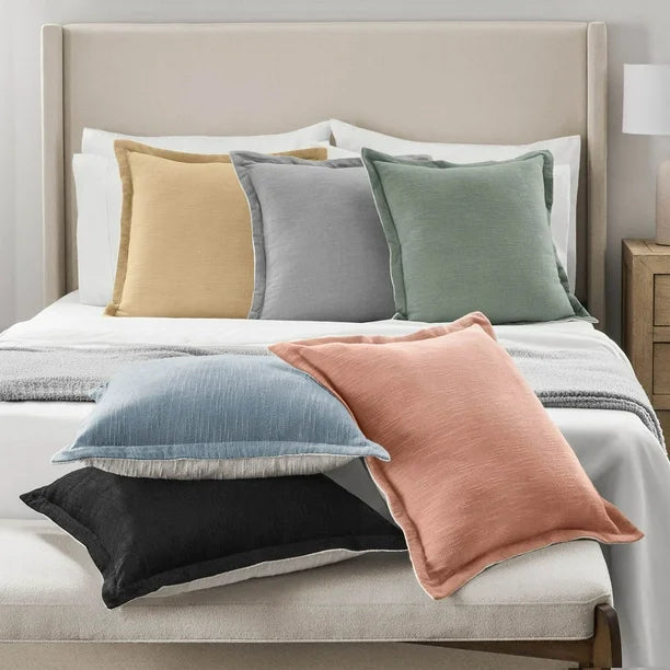 Member's Mark 2-Pack Reversible Cotton Slub Pillows (denim)