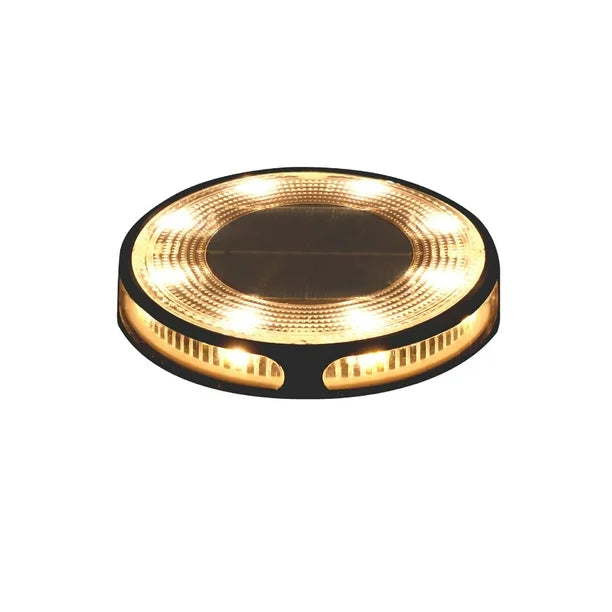 Member's Mark Matte Black LED Solar Disc Lights, 6-Pack