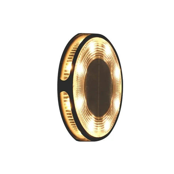 Member's Mark Matte Black LED Solar Disc Lights, 6-Pack
