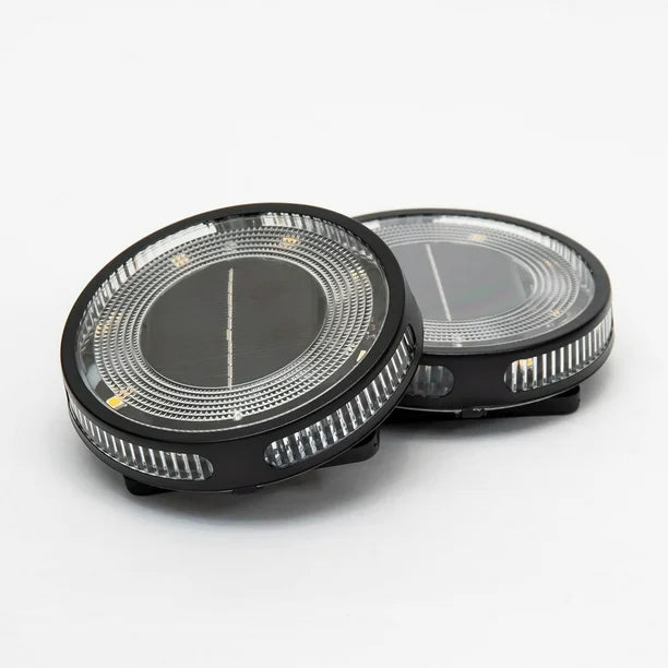 Member's Mark Matte Black LED Solar Disc Lights, 6-Pack