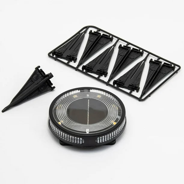 Member's Mark Matte Black LED Solar Disc Lights, 6-Pack