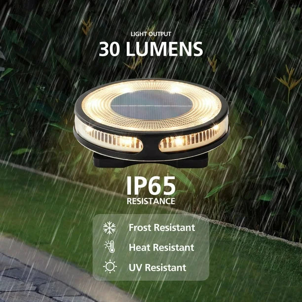 Member's Mark Matte Black LED Solar Disc Lights, 6-Pack