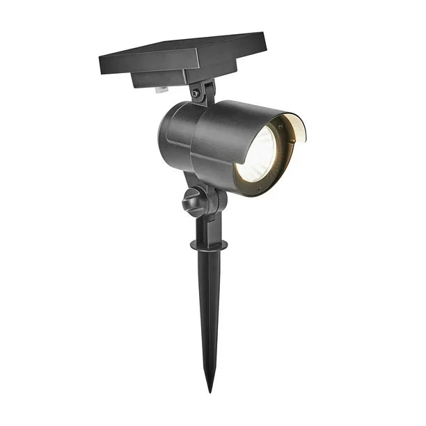 Member's Mark Matte Black LED Solar Spot Lights, 2-pack