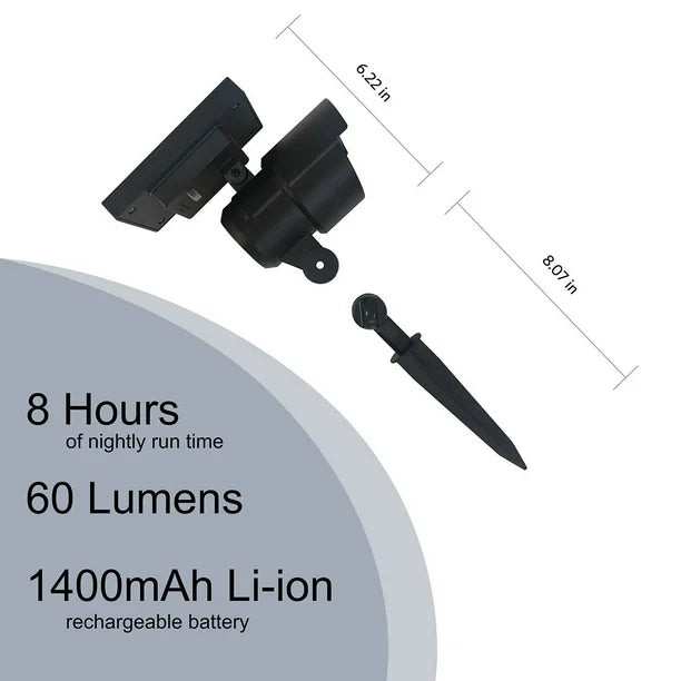 Member's Mark Matte Black LED Solar Spot Lights, 2-pack