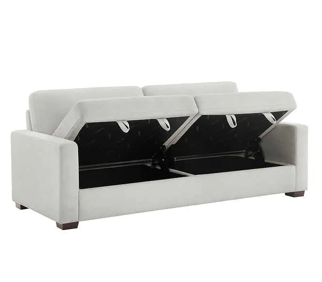 Thomasville Lambert Fabric Sofa with 2 Storage Seats