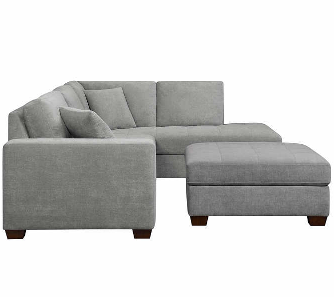 Thomasville Miles Fabric Sectional with Storage Ottoman