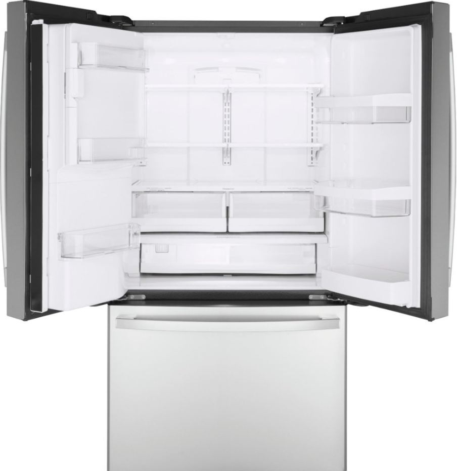 GE - 22.1 Cu. Ft. French Door Counter-Depth Refrigerator - Stainless Steel