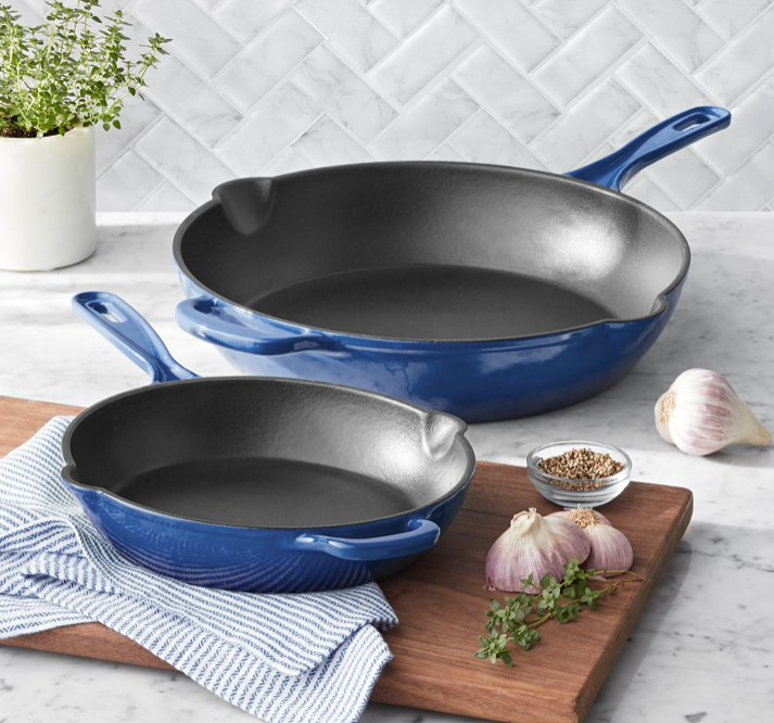 Member's Mark 2-Piece Enamel Cast Iron Skillet Set