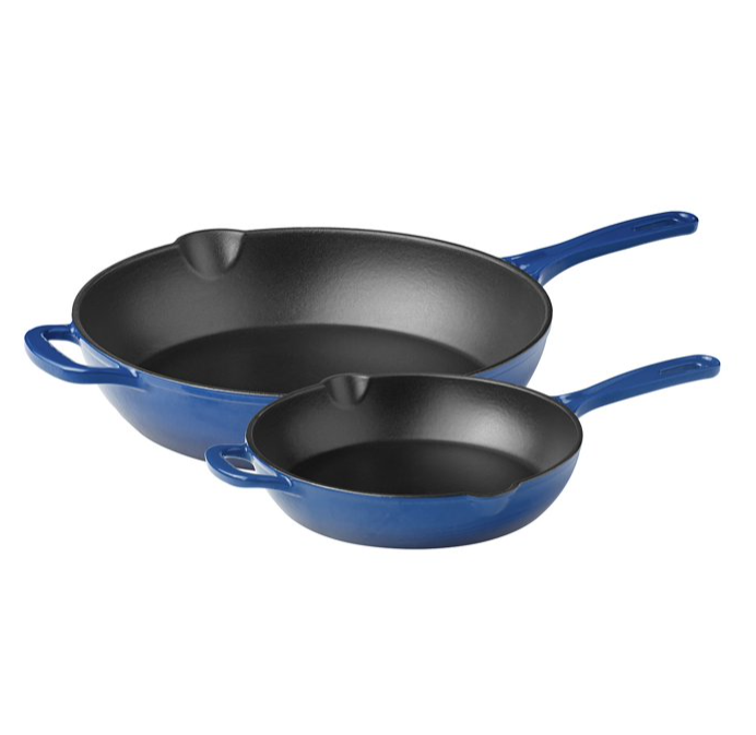 Member's Mark 2-Piece Enamel Cast Iron Skillet Set