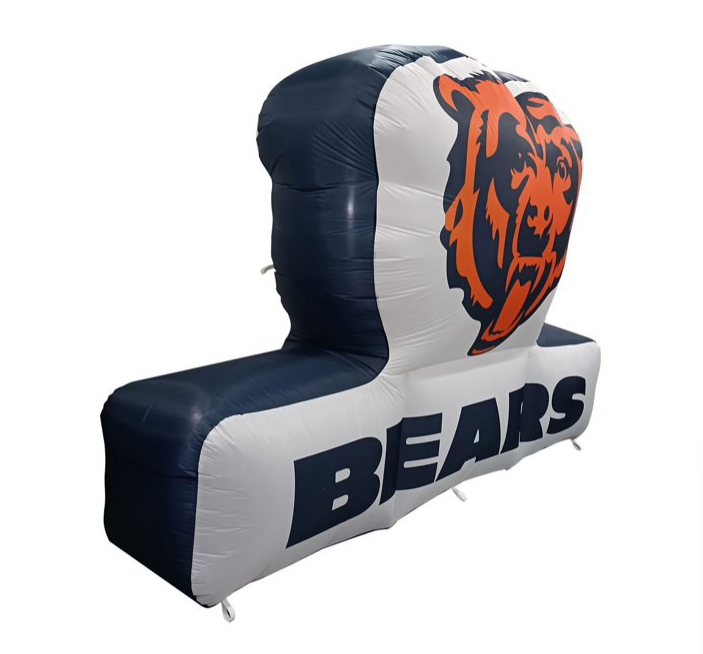 Logo Brands Chicago Bears Pre-Lit 7’x10’ Team Inflatable (Open Box)